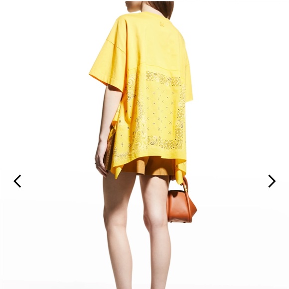 Kenzo Yellow Bandana Oversized Tee Top - S - Picture 5 of 6